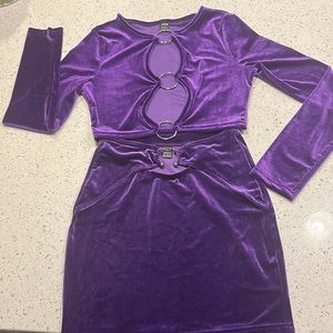 Purple velvet 2 piece